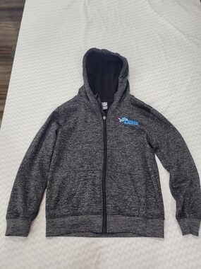 NFL Detroit Lions Kids L (14/16) Charcoal Zip Hoodie